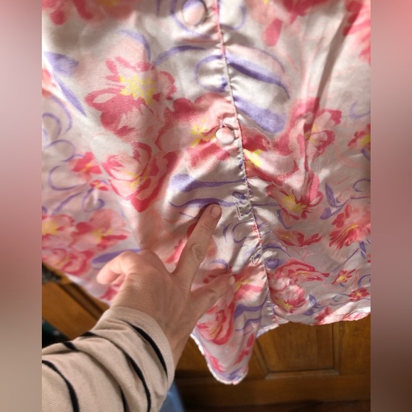 Vtg Floral Sleep Shirt - Picture 3 of 16